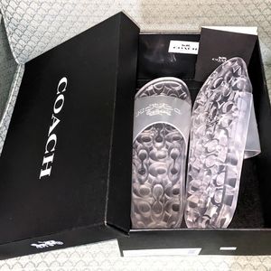 Coach Rubber Slides Ulyssa Clear Women Size 10B NIB